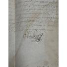 MANUSCRITO. D. JOÃO V. CARTA DE QUITAÇÃO. Santarém, 1734.