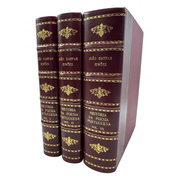 SIMÕES, João Gaspar. - HISTORIA DA POESIA PORTUGUESA. Das origens aos nossos dias acompamnhada de uma antologia. Desenhos de Bernardo Marques. Volume I (ao III).