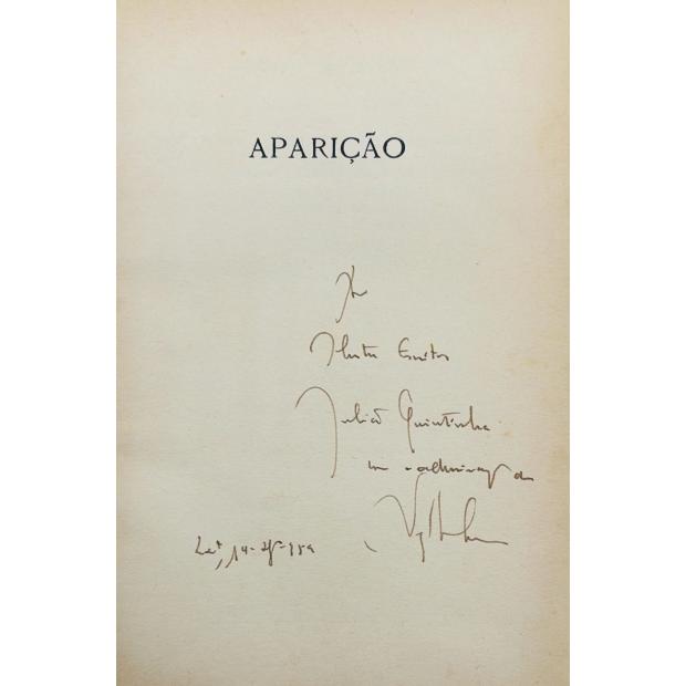 FERREIRA, Vergílio. - APARIÇÃO. Romance. (assinado). 