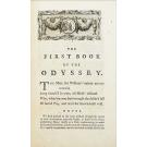 HOMERO. - THE ODYSSEY OF HOMER. Translated by Alexander Pope. Vol. I (ao V). 