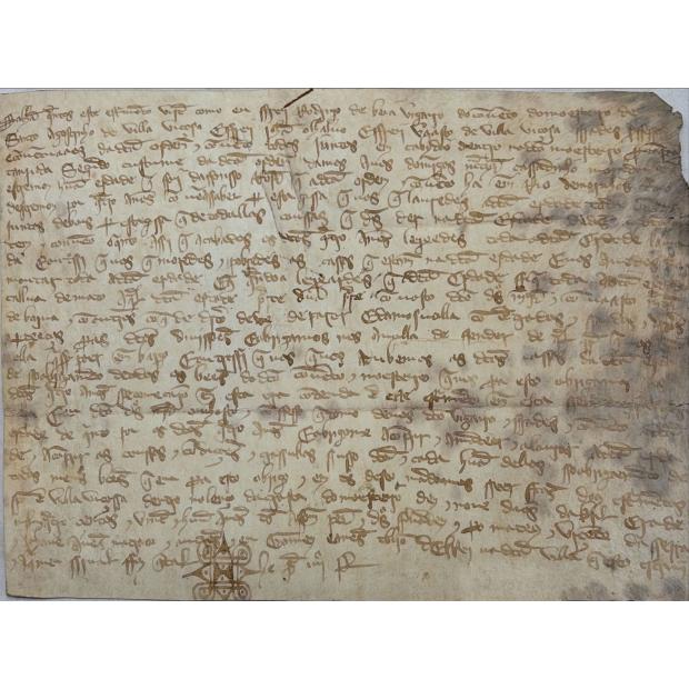 MANUSCRITO. DOAÇÃO. VILA VIÇOSA. Era de 1321.