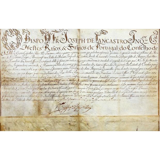 MANUSCRITO. INQUISIÇÃO. 1703.