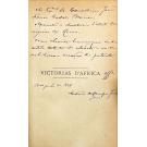 JUNIOR, Antonio de Campos. - VICTORIAS D'AFRICA. A defeza de Lourenço Marques e as campanhas do Valle do Incomati e do Paiz de Gaza. 1894-1895.