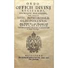 ORDO OFFICII DIVINI recitan di, sacrique peragendi, ad usu m dicc. patriarchalis.