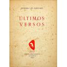 PASCOAES, Teixeira de. - ÚLTIMOS VERSOS. 
