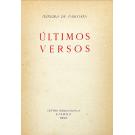 PASCOAES, Teixeira de. - ÚLTIMOS VERSOS. 