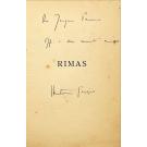 SÉRGIO, António. - RIMAS. (assinado)