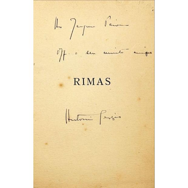 SÉRGIO, António. - RIMAS. (assinado)