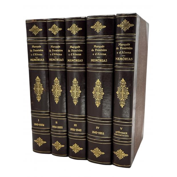ALORNA, Marquês de Fronteira e de. - MEMÓRIAS DO... D. José Trazimundo Mascarenhas Barreto ditadas por ele próprio em 1861. Revistas e coordenadas por Ernesto de Campos de Andrade. Parte Primeira e Segunda (1802 a 1824) (ao Vol. VII-VIII e Apêndice). 