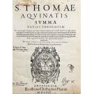 AQUINO, São Tomás de. - S. THOMAE AQVINATIS SVMMA TITIVS THEOLOGIAE. in qva qvicq vid in vniversis bibliis continetvr obscvri, quicquid in veterum Patrü(ab ipso nascentis Ecclesiae initio) monumentis, est doctrinae. 