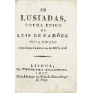 CAMÕES, Luis de. - OS LUSIADAS. Poema épico. Nova edição conforme á de Paris, de 1817, In-4º. 