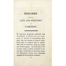 CAMÕES, Luis de. - POEMS, FROM THE PORTUGUESE OF LUIS DE CAMOENS: With remarks in his Life and Writings, notes, &c. &c. By Lord Viscount Strangford. 