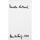 HATHERLY, Ana. - ESCRITA NATURAL. 1988. 