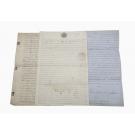 Manuscrito. D. PEDRO V. Conjunto de 3 manuscritos.