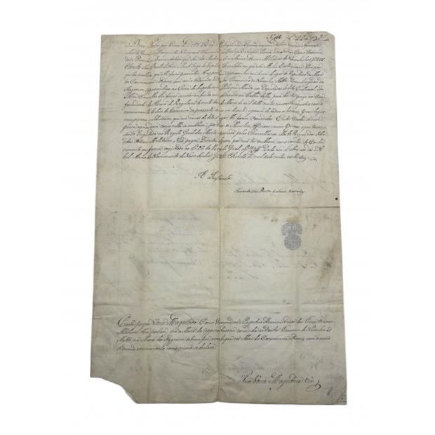 Manuscrito. INFANTA REGENTE DONA ISABEL MARIA. 1826