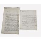 Manuscrito. ABADE CORREIA DA SERRA. 2 cartas