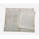 Manuscrito. ABADE CORREIA DA SERRA. 2 cartas