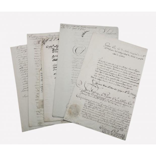 Manuscrito. DR. MIGUEL FRANZINI E SUA FAMÍLIA. 4 documentos.