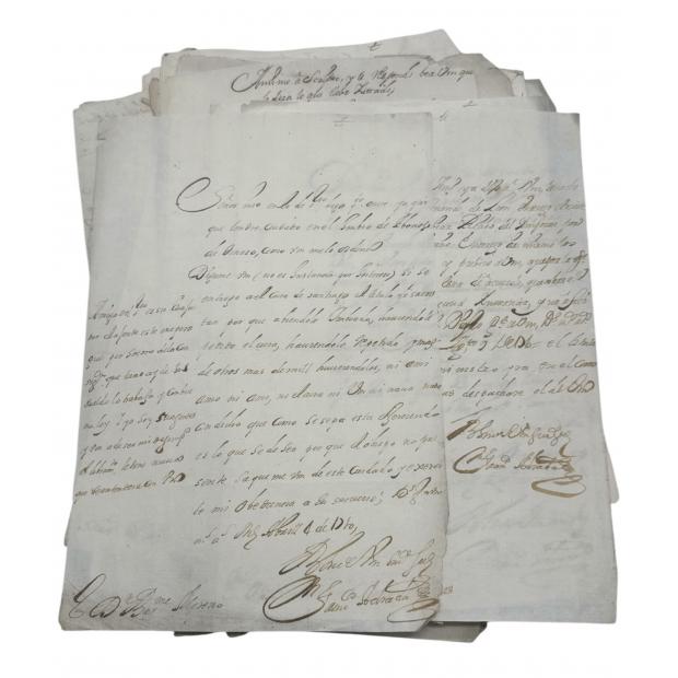 Manuscrito. Conjunto documental do XIII Conde de Alba de Liste em Espanha. Séc. XVIII.