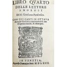 PARABOSCO, Girolamo. - LIBRO PRIMO (AO QUARTO) DELLE LETTERE AMOROSI. Com alcune altre di nuovo aggiunte.