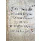 Manuscrito. CANTOCHÃO. OFÍCIO DO DEFUNTOS DO RITO ROMANO. 1452.